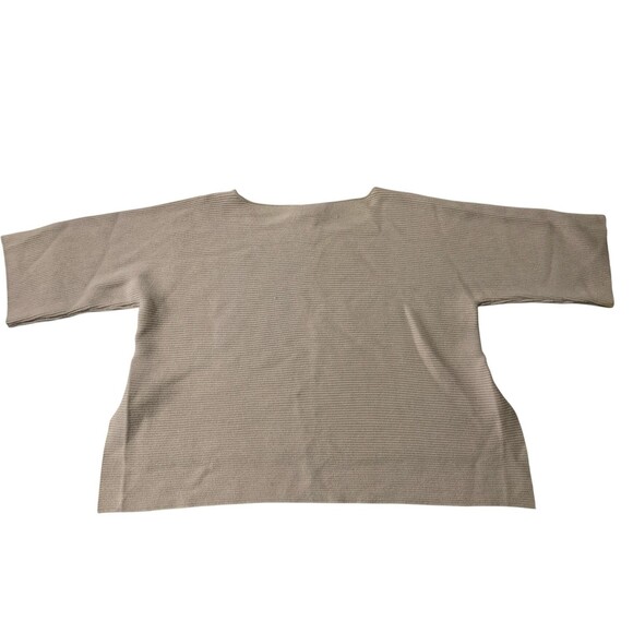 Wolford Sweater Womens Medium Beige 100% Virgin Wool Ribbed Knit Pullover Top - Picture 4 of 8